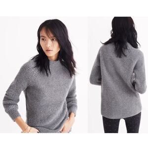 MADEWELL Sweater Womens XSmall Ribbed Knit Northfield Mockneck Winter Wool Soft